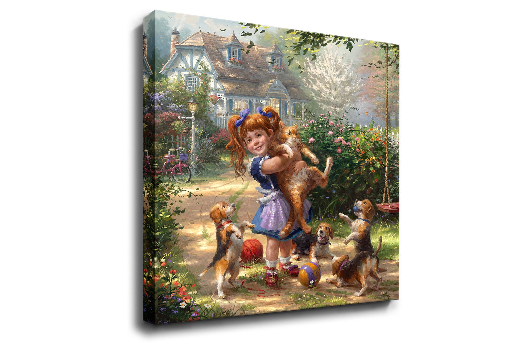 
                  
                    Summer Joy | Girl and her Cat - Blend Cota Art Print on Canvas - Blend Cota Studios
                  
                