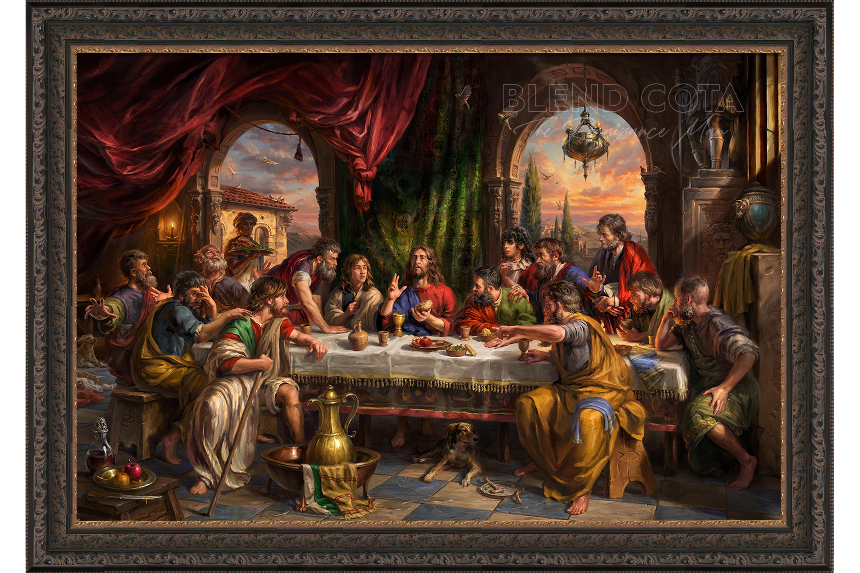 The Last Supper Original Painting Blend Cota Studios   SUPP OR5481F 42300 