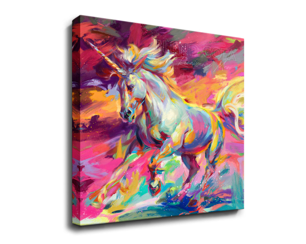 Unicorn - Blend Cota Art Print on Canvas - Blend Cota Studios