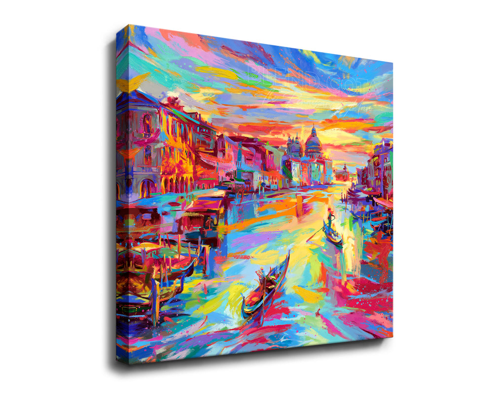 Venice color painting - The City of Water painted by Blend Cota Art Print on Canvas from Blend Cota Studios